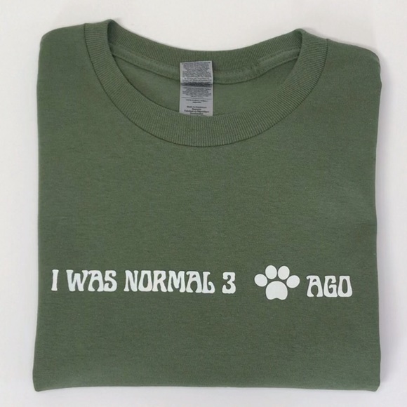 I WAS NORMAL 3 🐾 AGO Unisex Adult 100% Cotton T-Shirts - Various - Picture 3 of 7